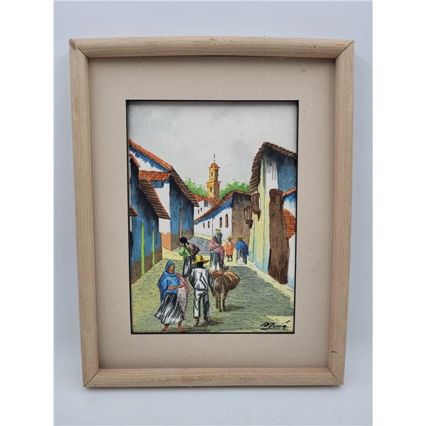 Vintage Mexican Street Scene Print