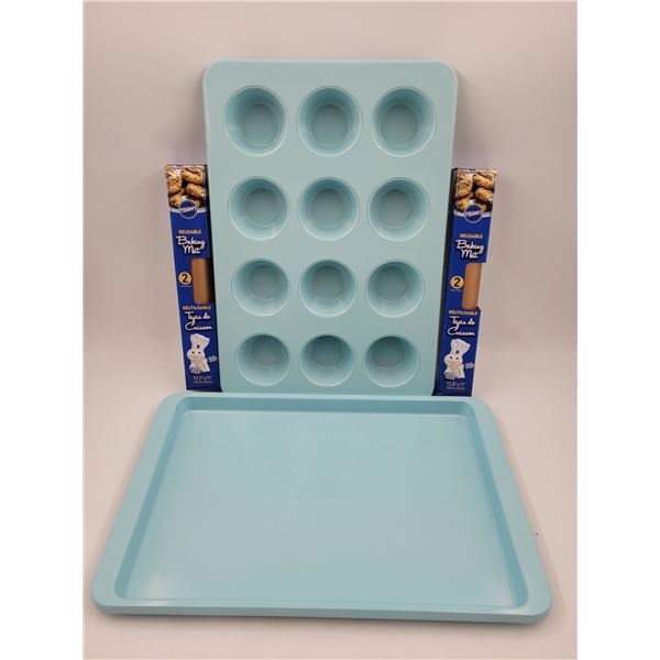 KitchenAid Blue Baking Sheets & Pillsbury Baking Mats
