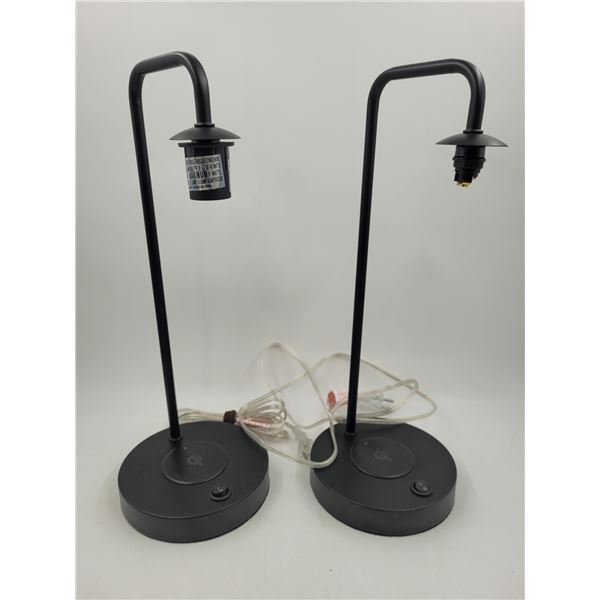 2 Table Lights With Wireless Charging Pad Feature