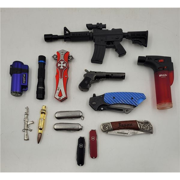Assorted Lighters & Pocket Knives