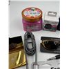Image 3 : Variety Lot: Cologne, Razor, Glasses, Charging Cable, Batteries, & More