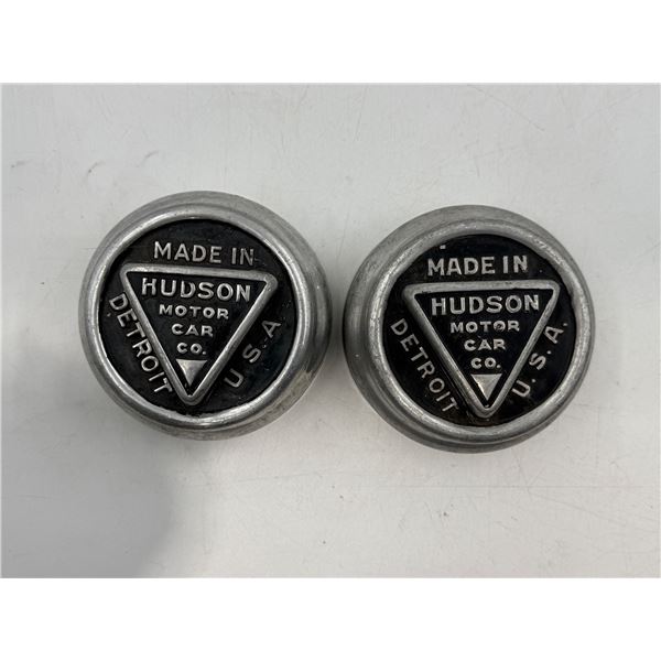 2 Vintage Hudson Motor Hub Caps