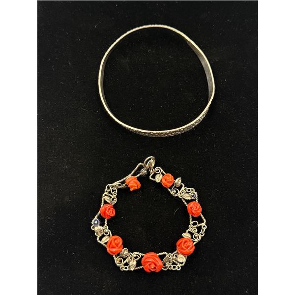 Silver Bracelet (.925) & Bangle (Sterling)