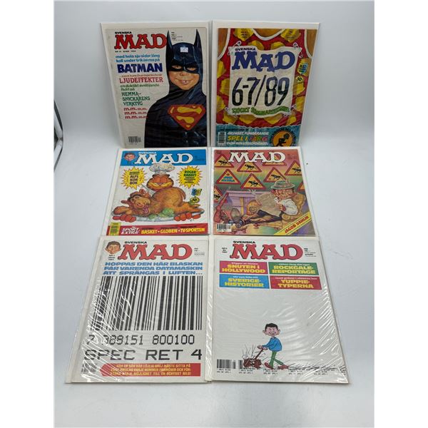 6 Vintage MAD Magazines (German)