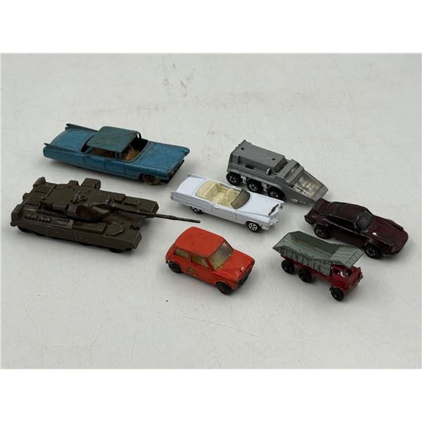 Vintage Toy Cars & Tank: Hot Wheels, Ertle, Matchbox, & More