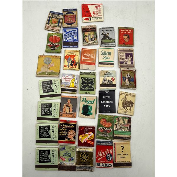 Vintage Advertising Matches: Coca-Cola, Reliance, Safeway, Royal, & More