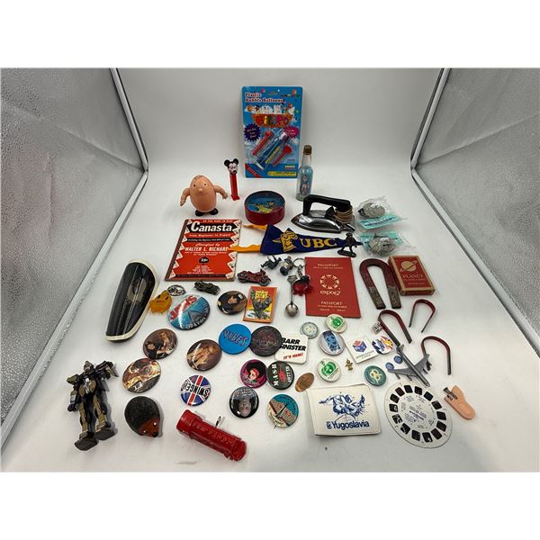 Vintage Variety: Pinbacks, UBC Pennant, Iron, Toys, Pez, & More