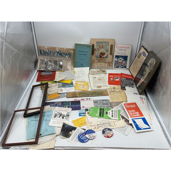 Vintage Ephemera, Calendar, & Picture Frames