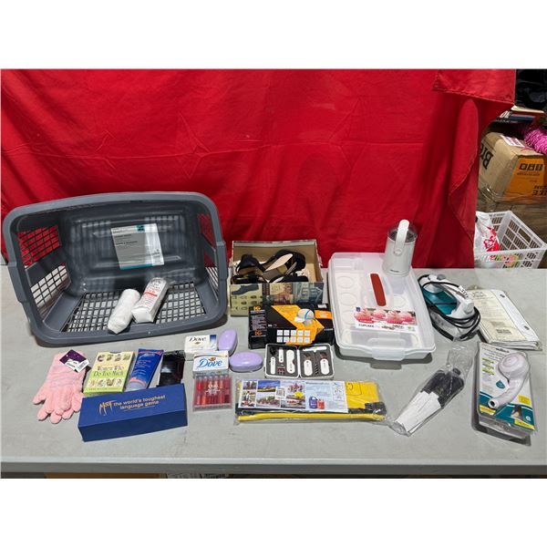 Variety Lot: Laundry Basket, Cupcake Container, Toiletries, Shoes, & More