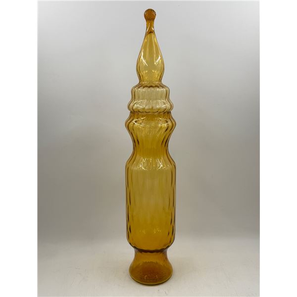 Vintage Tall Glass Lidded Genie