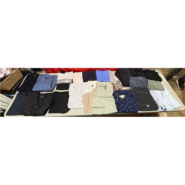 Assorted Size Clothes: Sweaters, Shirts, Blazer, Bottoms