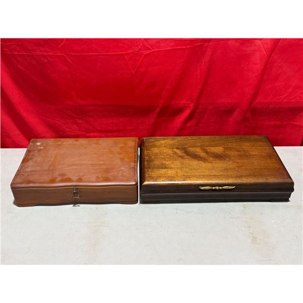 2 Vintage Cutlery Cases (1 With Some Cutlery)