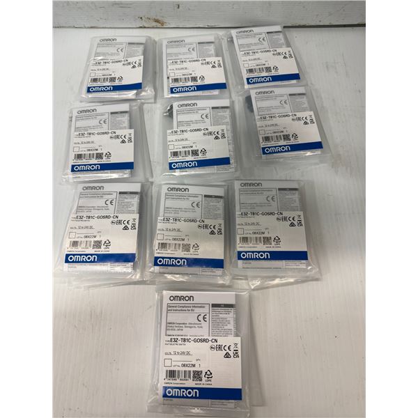 Lot of (10) Omron #E3Z-T81C-G0SRD-CN Sensors