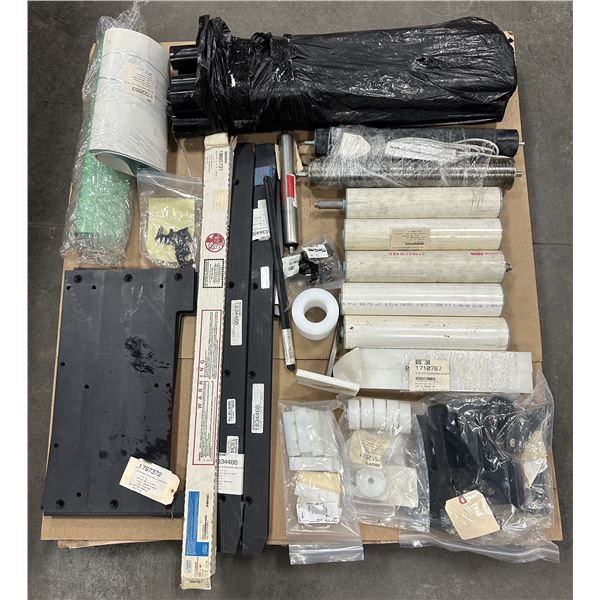 Lot of Misc. Rollers, Conveyor Belt, Lug Rail Items Plus More+++