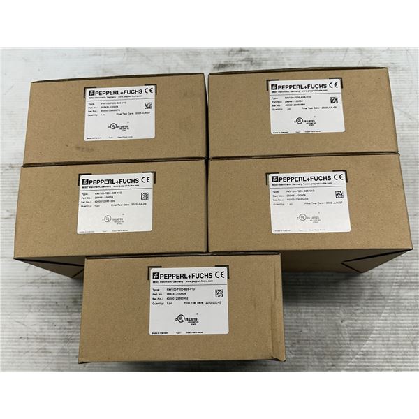 (5) Pepperl+Fuchs #293431-100004 / PXV100-F200-B25-V1D Optical Reading Heads