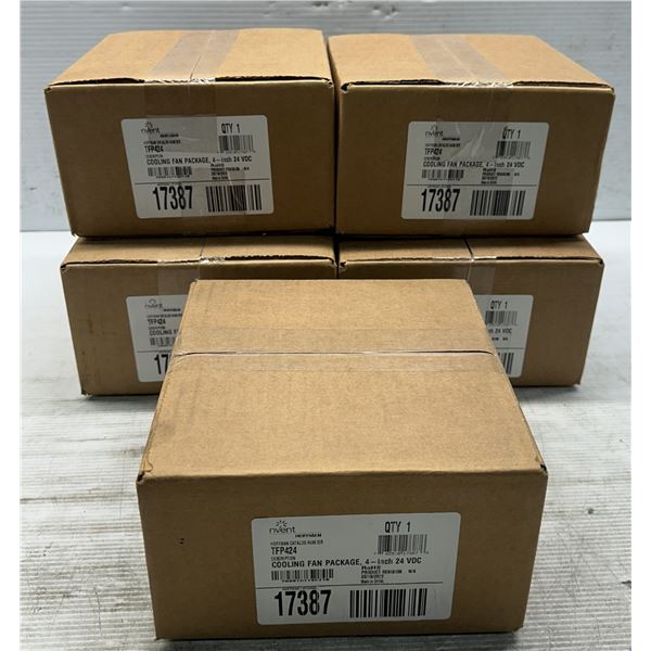 (5) Hoffman #TFP424 Cooling Fans 4" 24VDC
