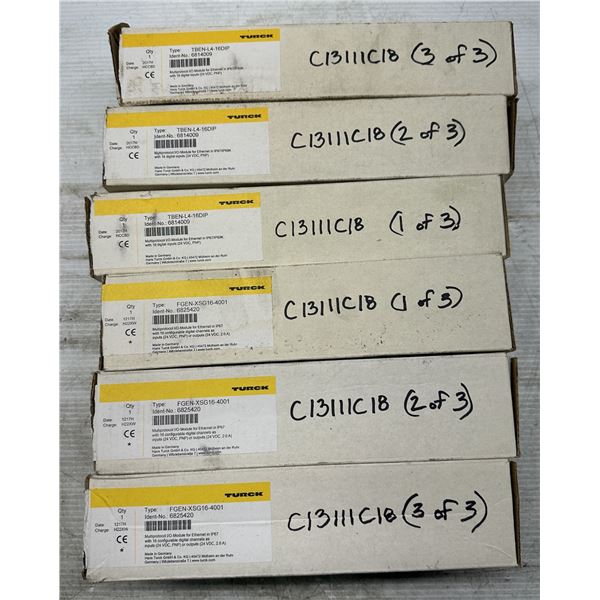 Lot of (6) Turck #6825420 / FGEN-XSG16-4001 I/O Modules