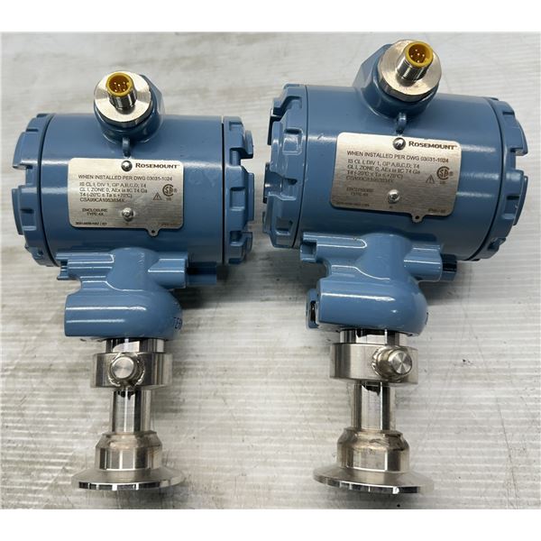 (2) Rosemount #3051HTGB3A32AT32F2I5Q4 Pressure Transmitters