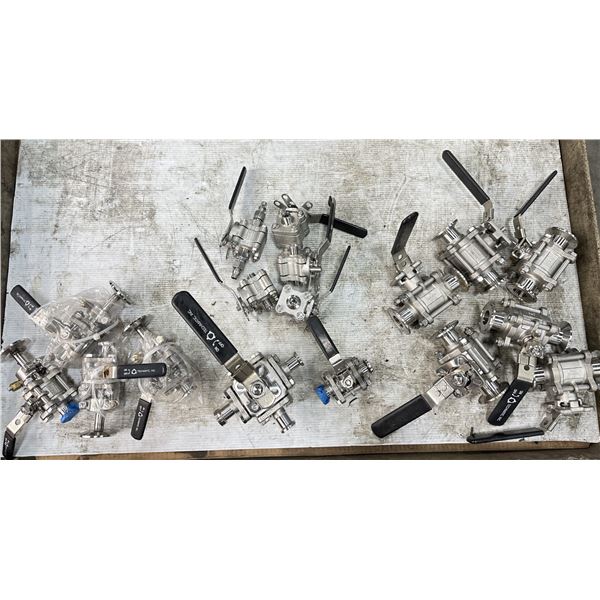 Lot of (17) Misc. Flanged Ball Valves