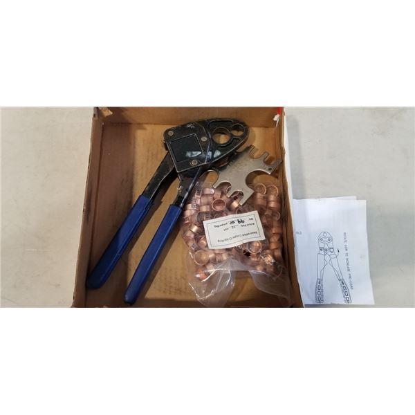 PEX CRIMPER WITH RINGS AND GAUGE
