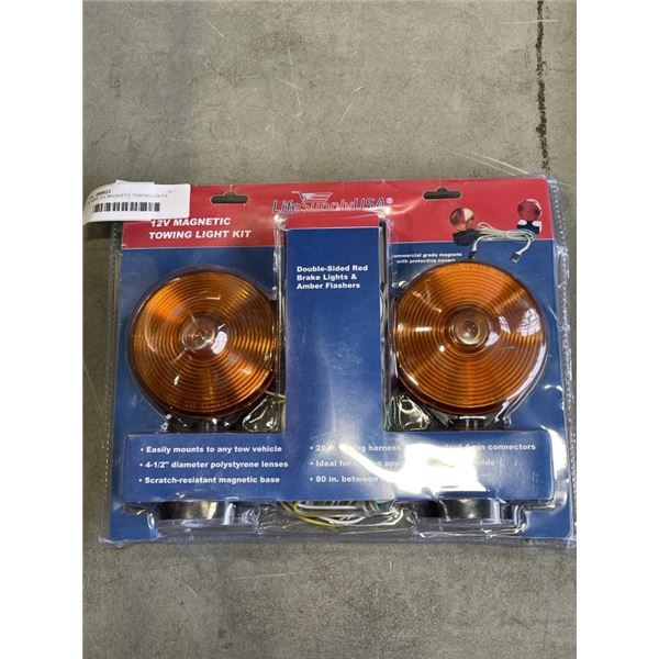 AS NEW 12V MAGNIETIC TOWING LIGHTS KIT