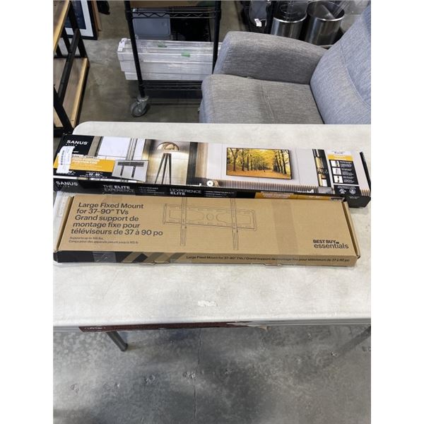 2 FIXED POSITION TV WALL MOUNTS, 37-90 AND 32-80 INCH