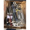 Image 1 : TRAY OF FLARES TUBING TOOLS VACCUM PUMP AND FLASHLIGHTS