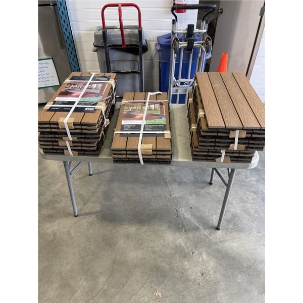 5 PACKS OF NEW ELEGANCE PREMIUM TEAK DECK TILES, 12X24 INCH EACH, 5 PER PACK, AND ONE EXTRA
