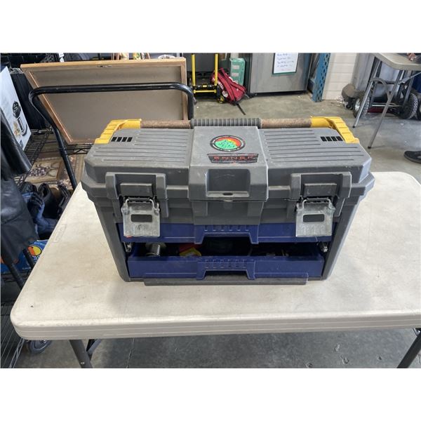 TOOL BOX WITH ASSORTED HAND TOOLS