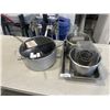 Image 1 : STAINLESS FOOD PREP BINS AND DEEP FRYER POT