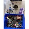 Image 2 : 2 TOTES OF ASSORTED HARDWARE AND SHOP SUPPLIES