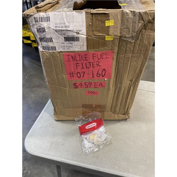 BOX OF 200 NEW INLINE FUEL FILTERS