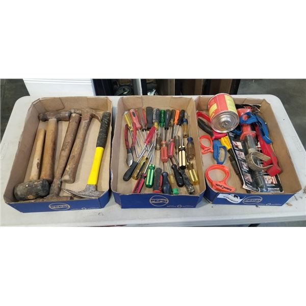 3 TRAYS OF ASSORTED TOOLS