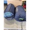 Image 3 : BOX OF CAMPING GEAR - SLEEPING BAGS, CAMP STOVE, COFFEE MAKER