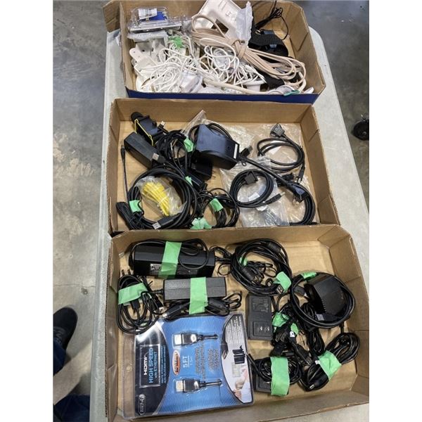 LOT OF ASSORTED POWER CORDS