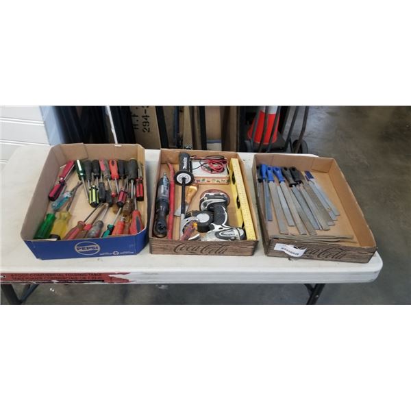3 TRAYS OF ASSORTED TOOLS