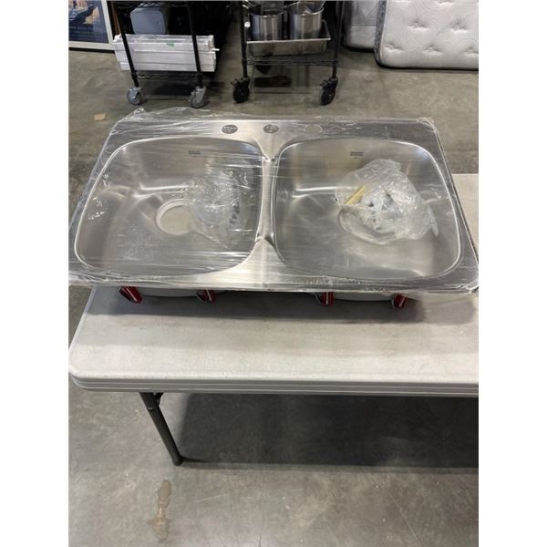 NEW FRANKE STAINLESS DOUBLE SINK