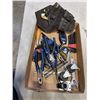 Image 1 : TRAY OF ASSORTED TOOLS - PLIERS,  CASTERS, WRENCHES, ETC