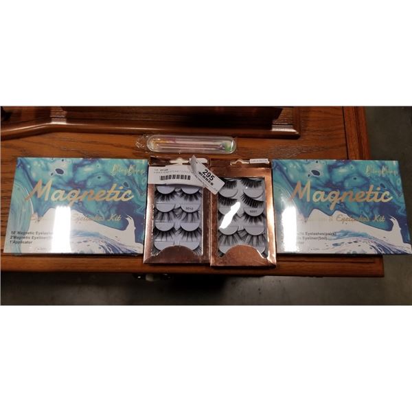 4 NEW EYELASH KITS AND 1 PIMPLE POPPER KIT