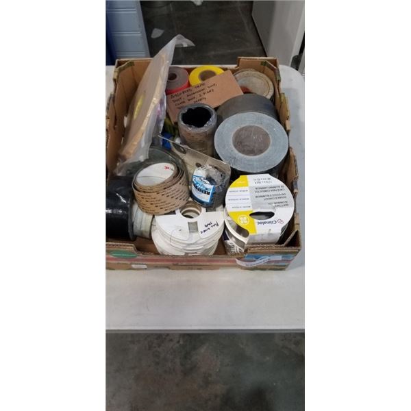 TRAY OF ASSORTED TAPES DUCT CLOTH DOUBLE SIDED SAFETY