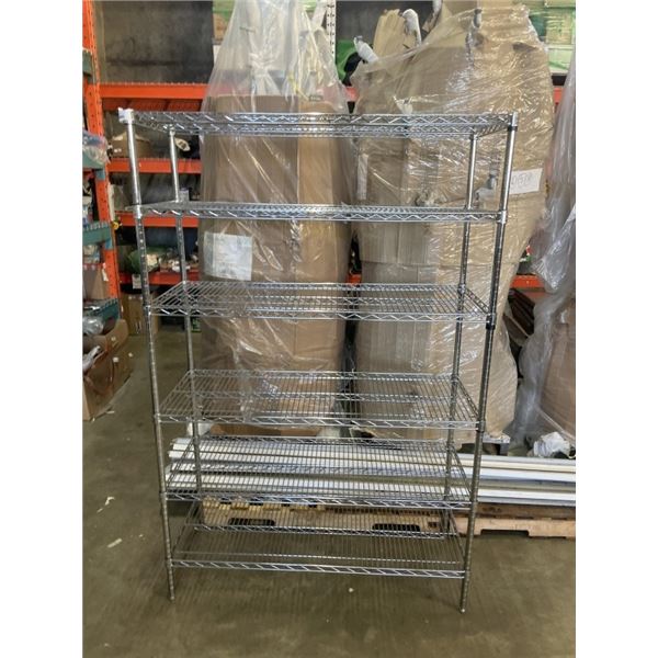 METAL  RACK WITH 6 SHELVES