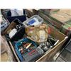 Image 1 : PALLET OF ASSORTED TOOLS AND SHOP SUPPLY, CRATE INCLUDED, MUST TAKE ALL