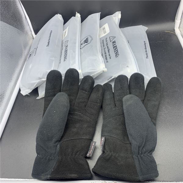 FIVE NEW PAIRS OF OZERO WINTER DEER SKIN GLOVES SIZE M RETAIL $125+