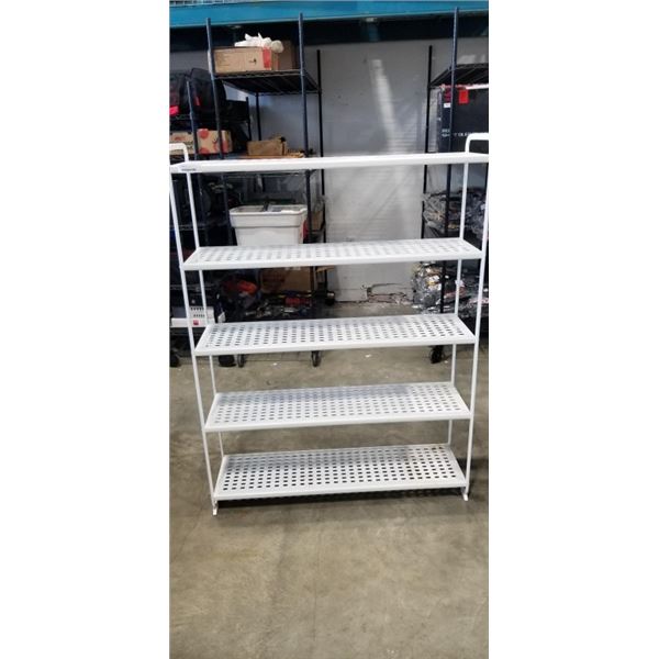 WHITE METAL SHELF 64'' X 47'