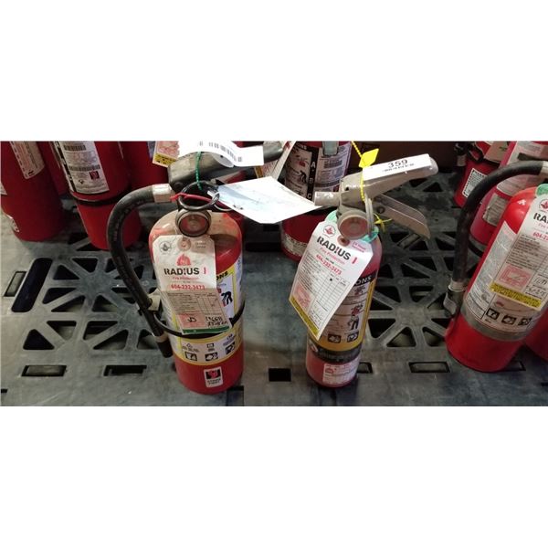 2 FIRE EXTINGUISHERS, CHARGED