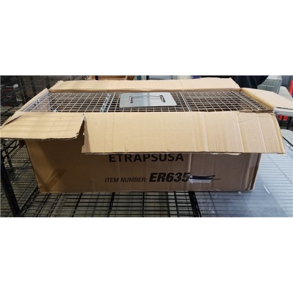 AS NEW LIVE ANIMAL TRAP  32"X10"X12" ER634