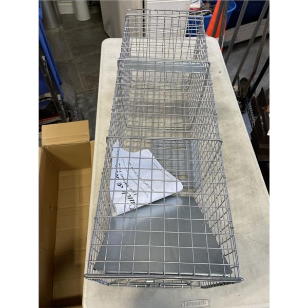 AS NEW LIVE ANIMAL TRAP  32"X10"X12" ER634