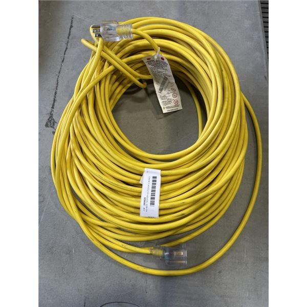 AS NEW INDOOR \OUTDOOR 3 WIRED GROUNDED APPOX 200FT 16AWG YELLOW SERIES