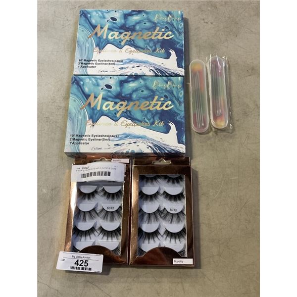 4 NEW EYELASH KITS AND 2 PIMPLE POPPER KITS