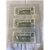 Image 2 : 3 MINT 1973 CANADIAN $1 BILLS, LAST ISSUE OF $1 BILL